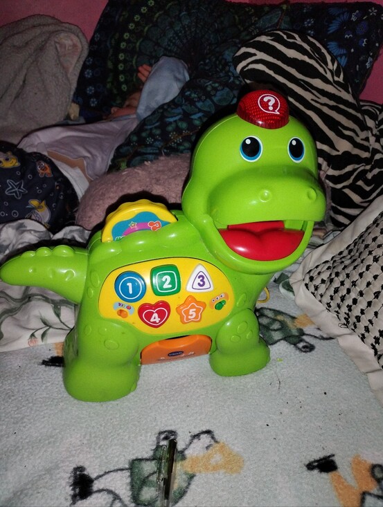 Other - Bright Green Dino Learning Toy with Numbers and Shapes